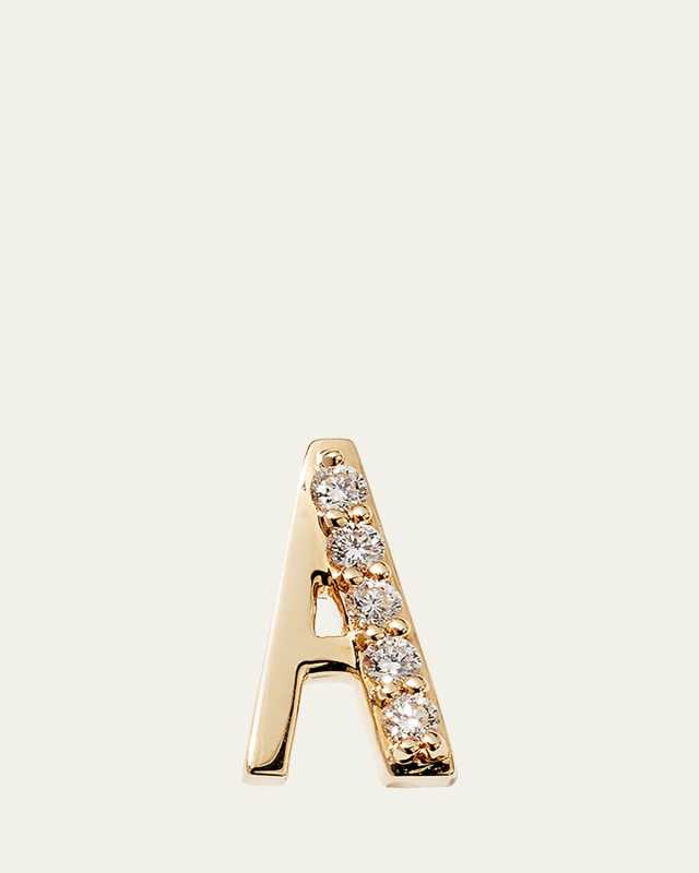 Single Initial Stud Earring